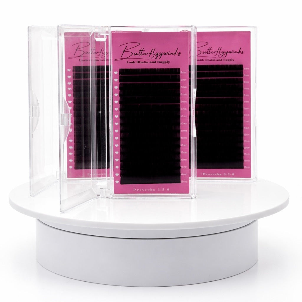 Matte Black Single Length Lash Trays